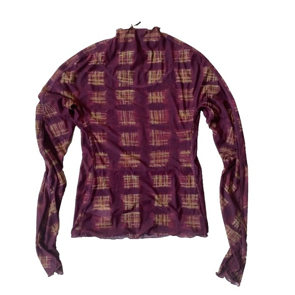 KNWLS SSENSE HALYCON TOP NWT'S SMALL ACID PLAID PURPLE - Picture 7 of 7